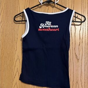 Wild Fable Navy Tank Top with White Trim